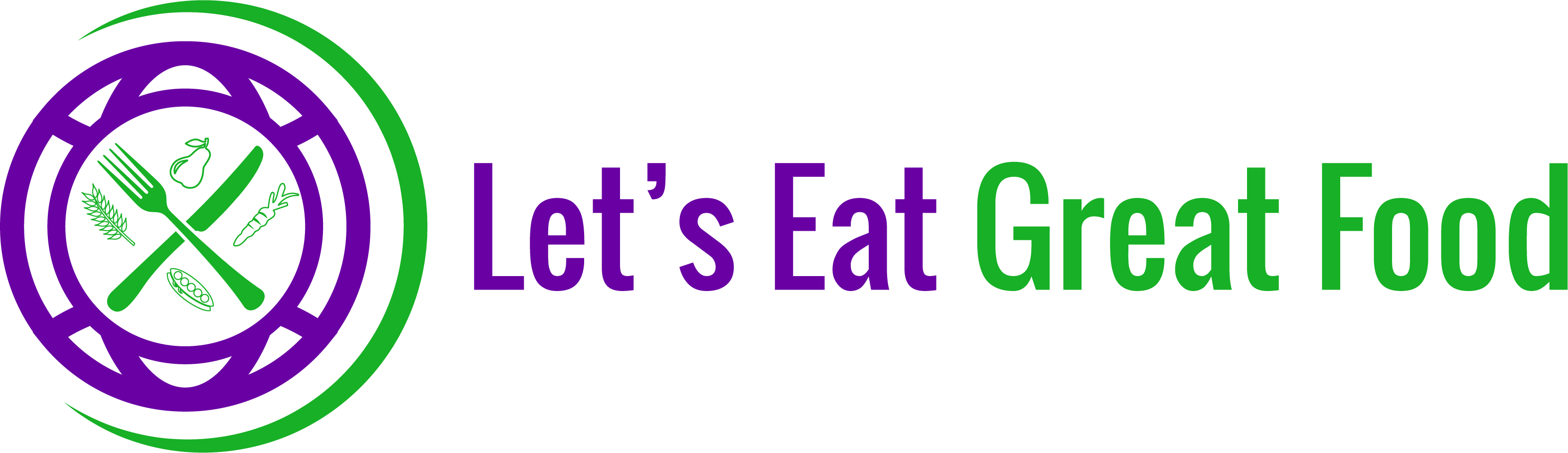 Let's eat great food logo